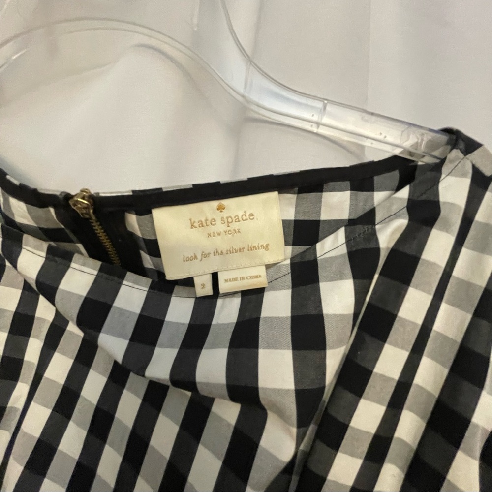 kate spade Black and White Checkered Midi Dress - Picture 5 of 6